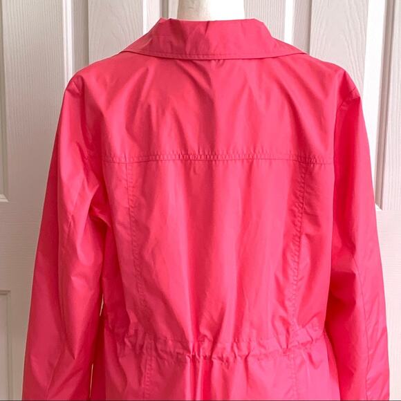 Studio Works Jacket Windbreaker Pink Zipper Front Lightweight Jacket Size Large - Picture 7 of 13